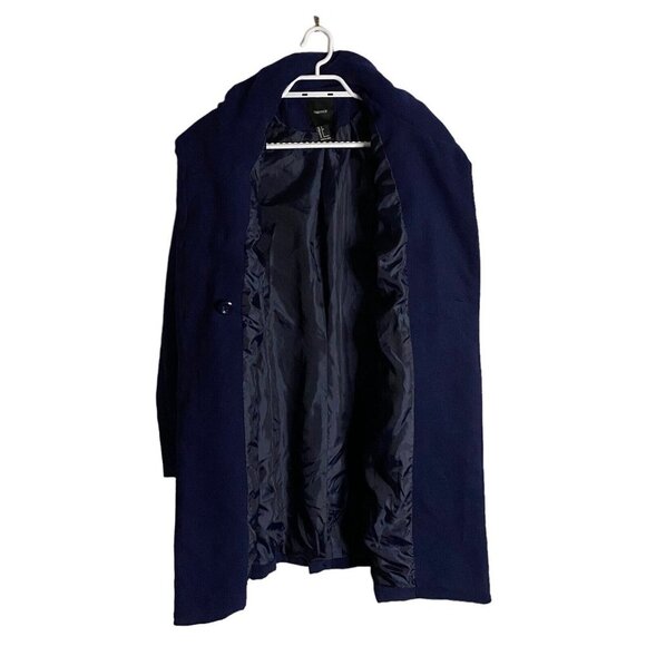 Forever 21 Women's Navy Warm Wear Double Breasted Pea Coat Sz S - Picture 10 of 11